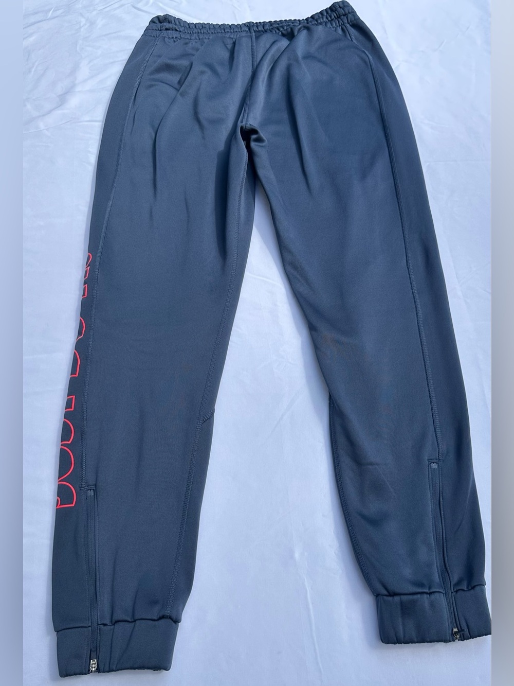 Nike Men's Black Jogger Sweatpants with Red Side Logo